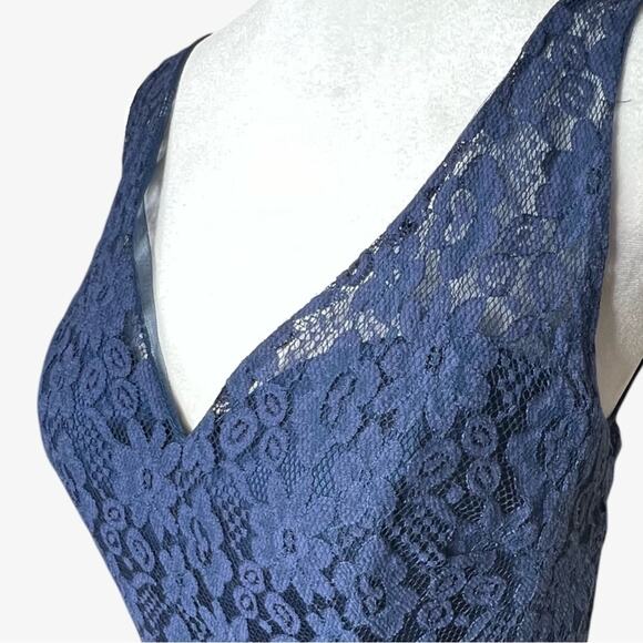 Christina Wu Occasions Dark Floral Lace Party Dress 14 Navy Fairy Romance - Picture 5 of 13